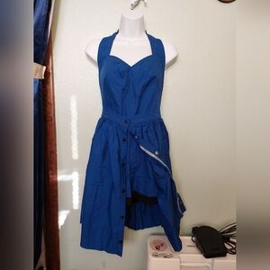 Handmade 1950s Pinup Vintage Inspired Halter Shorts Romper & Skirt Playsuit Set
